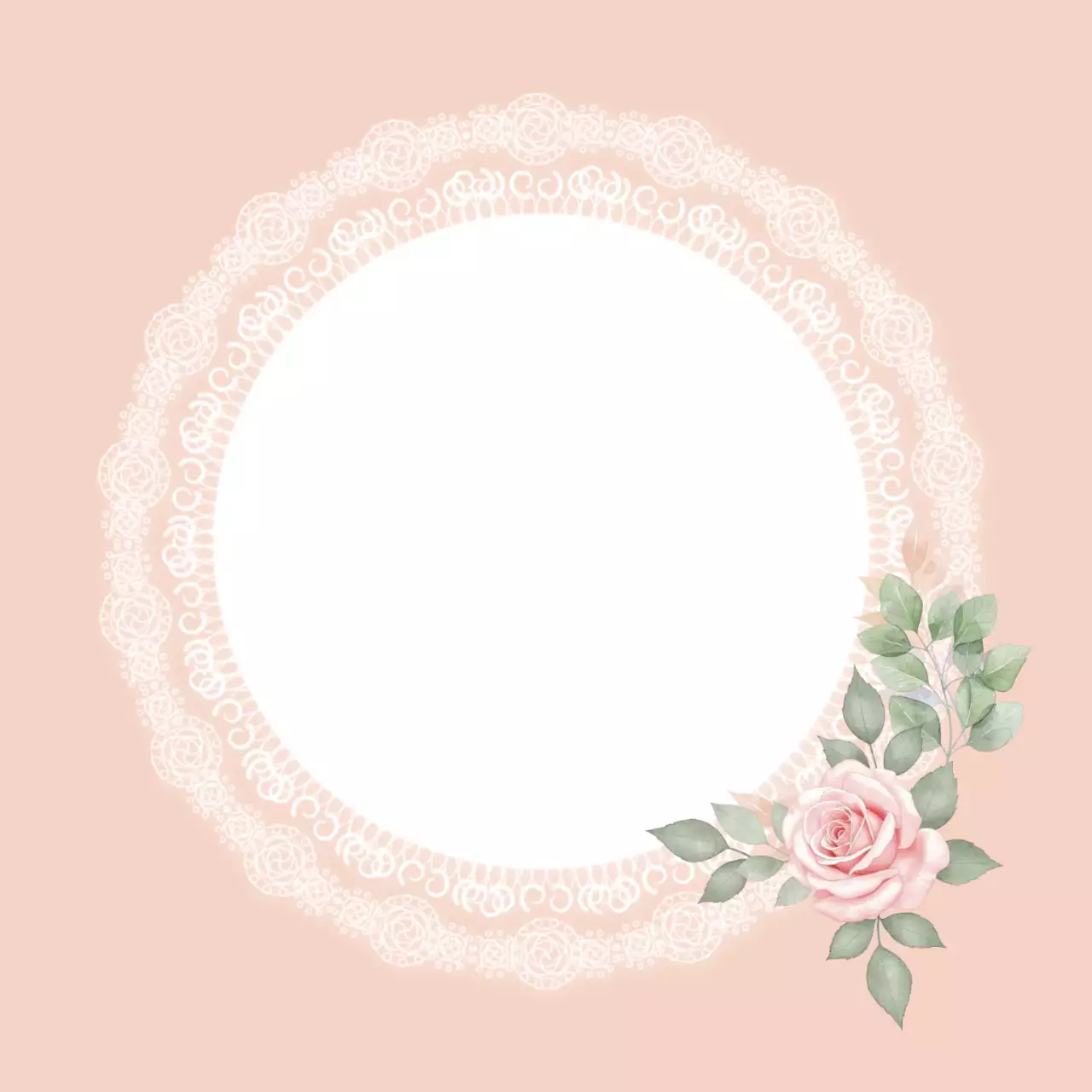 핑크 우아한 엽서 초대장