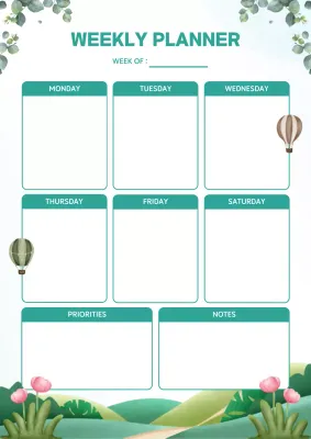 Green Nature Weekly Schedule