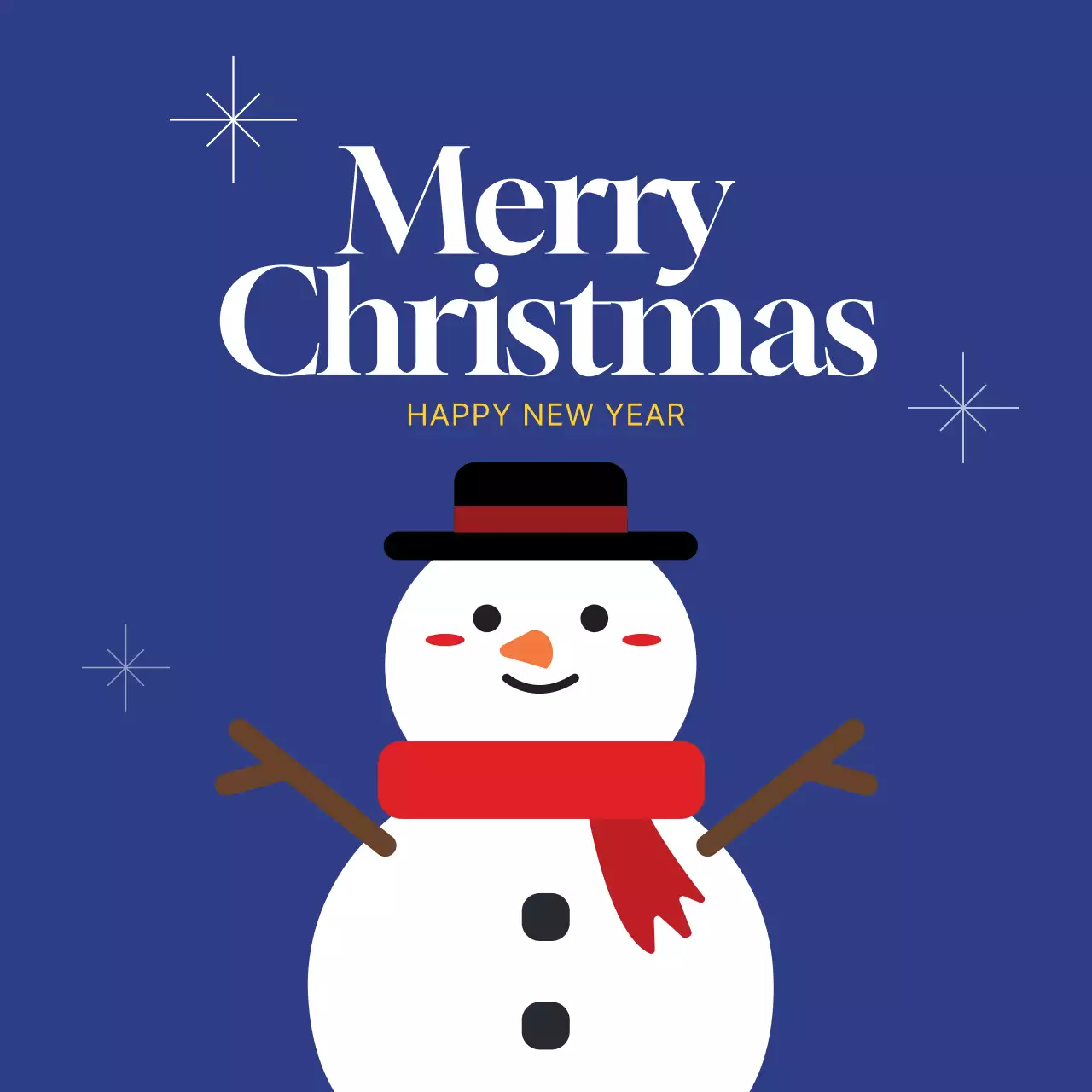 파랑 심플 크리스마스 카드