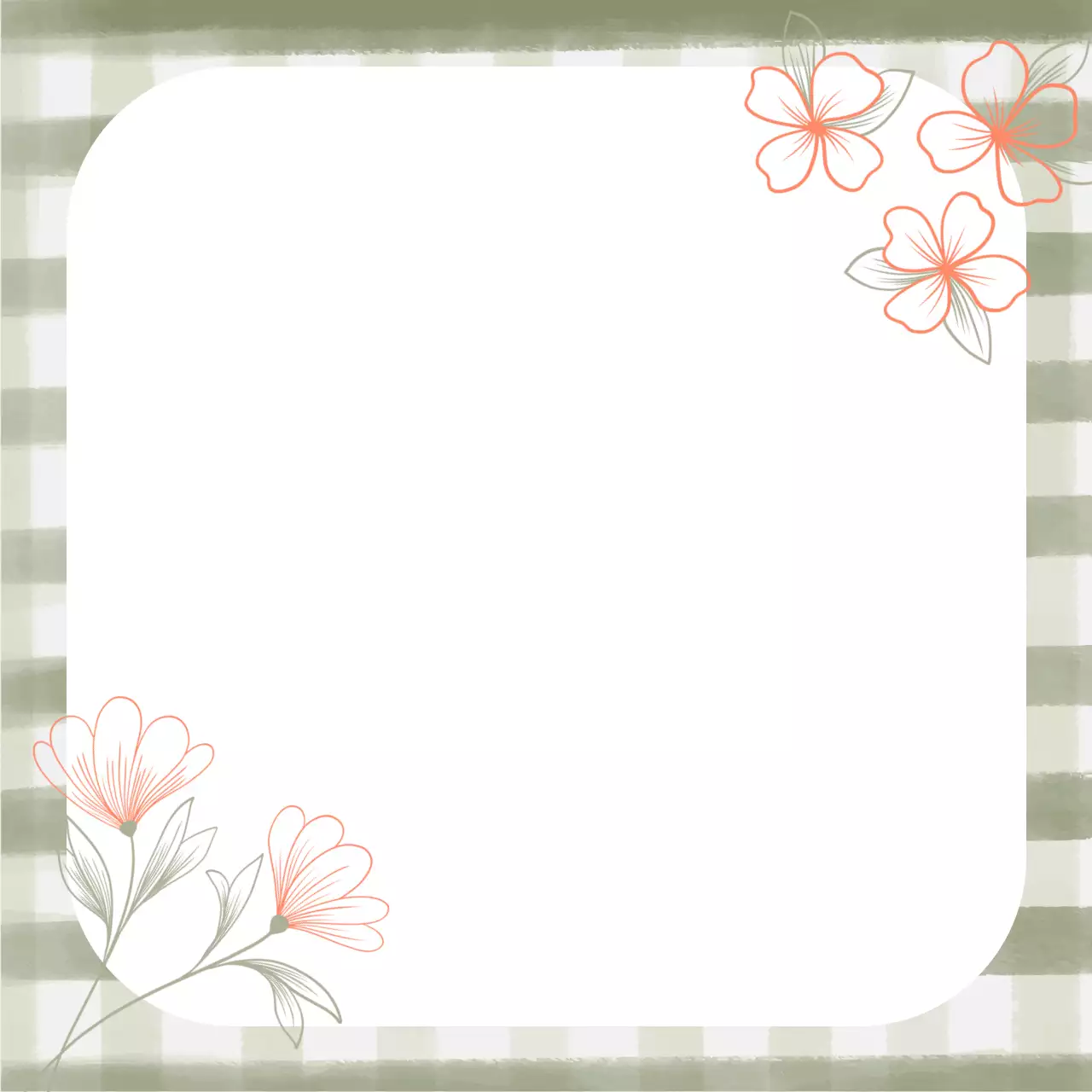 Desain alat tulis bingkai bunga sage