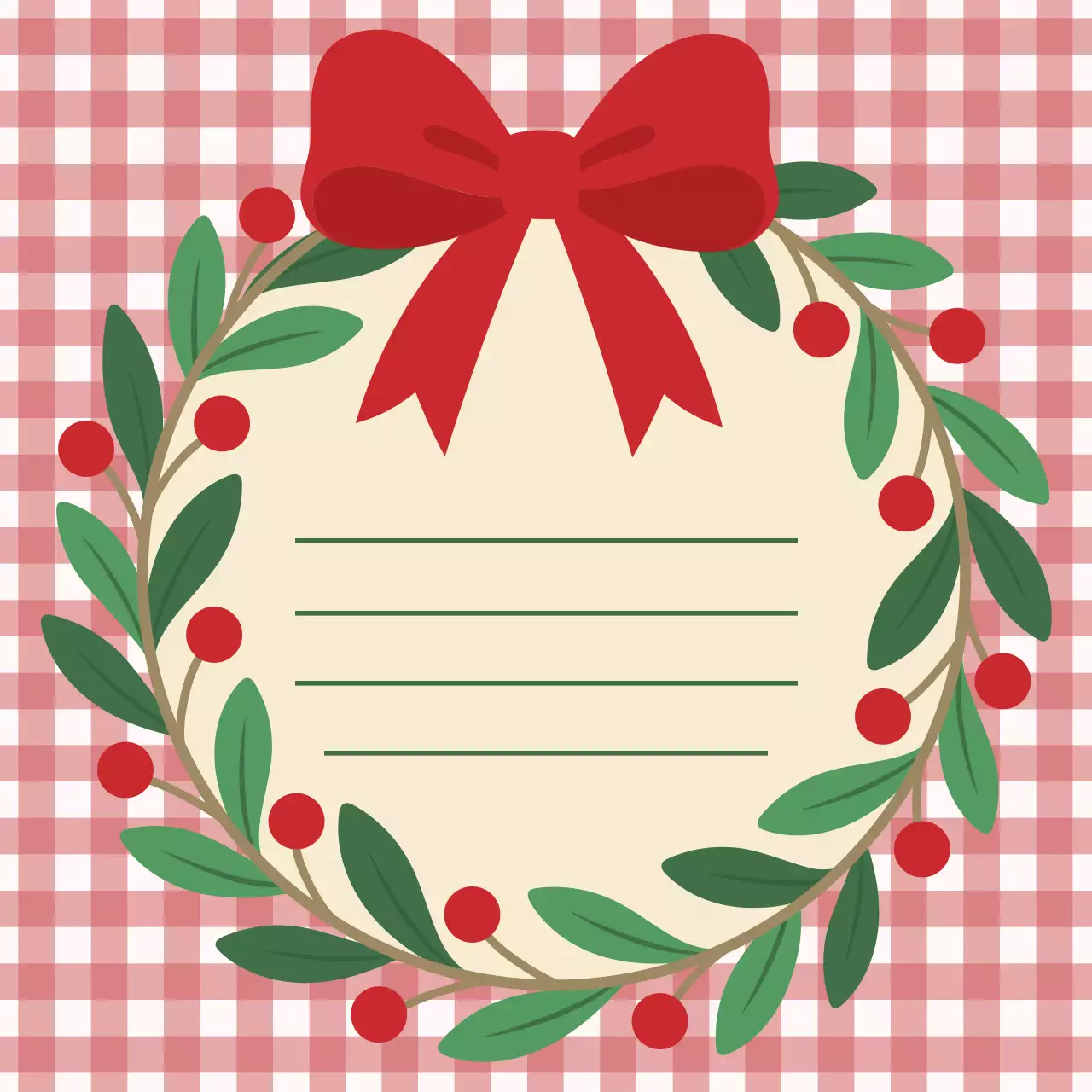 빨강 아기자기한 크리스마스 노트