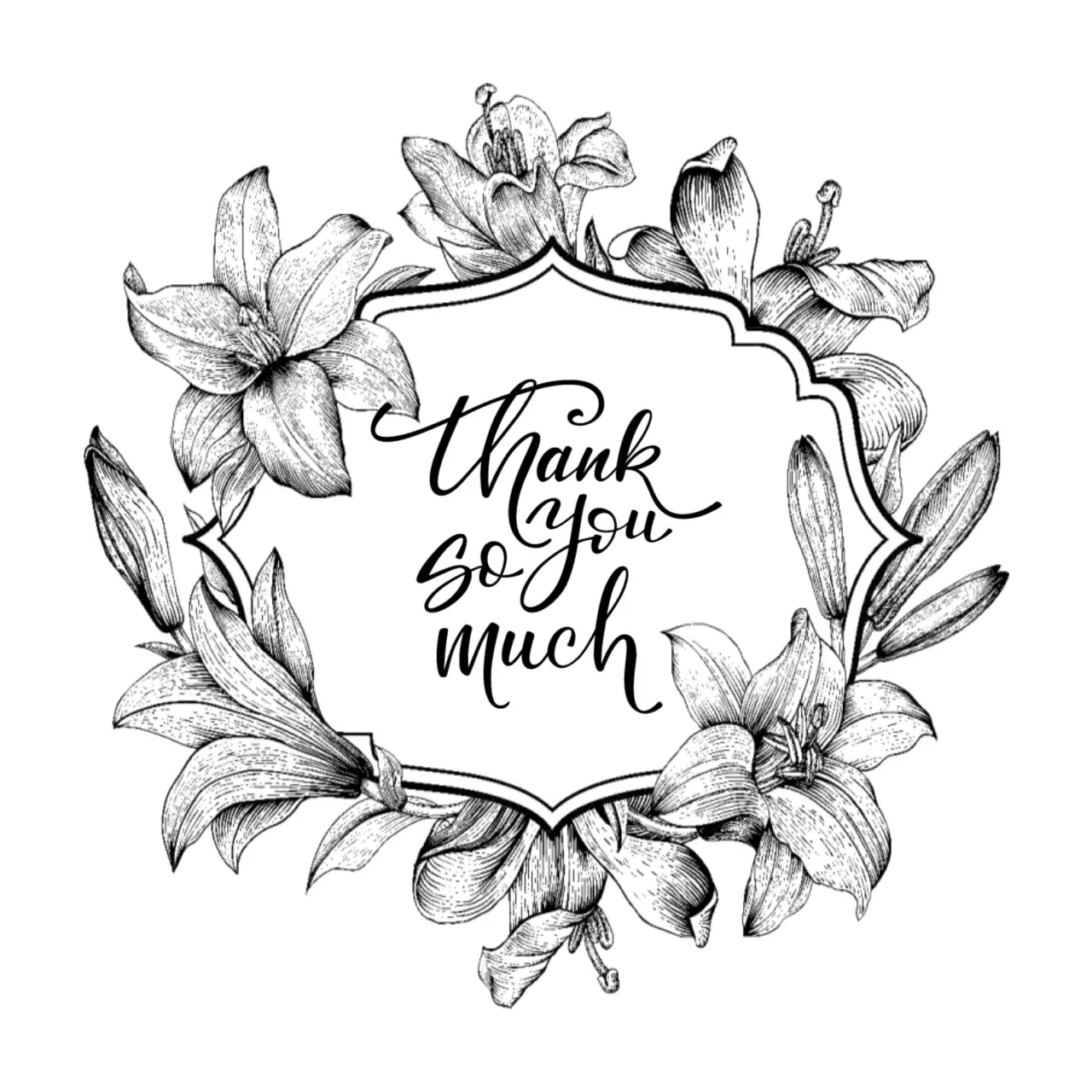 흑백 클래식 감사 인사