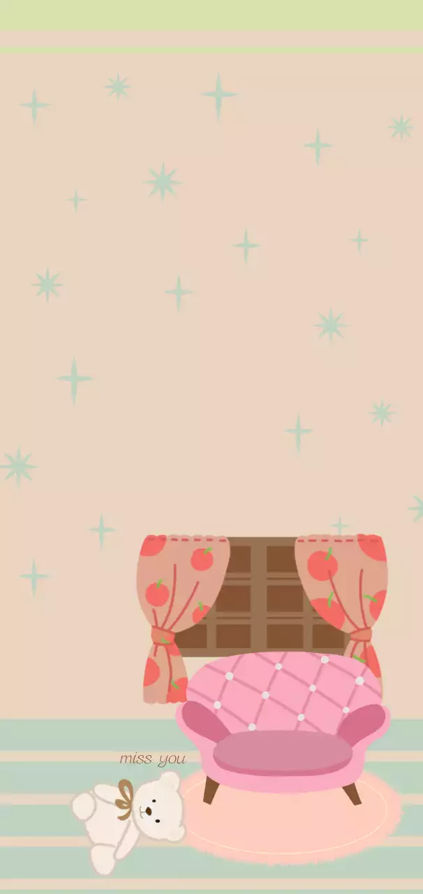 톤다운된 아기자기한 거실 밤 풍경