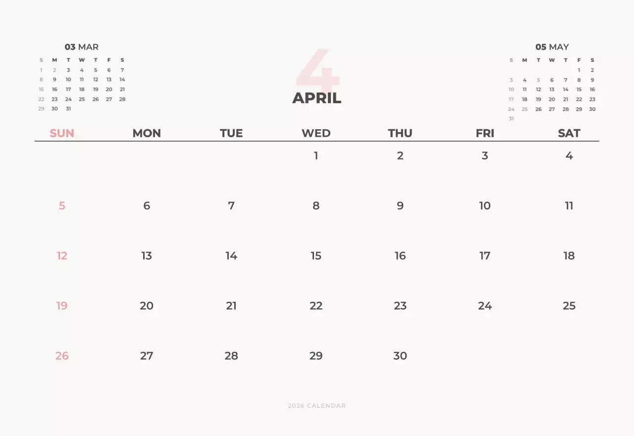 하늘색 심플 도시 캘린더