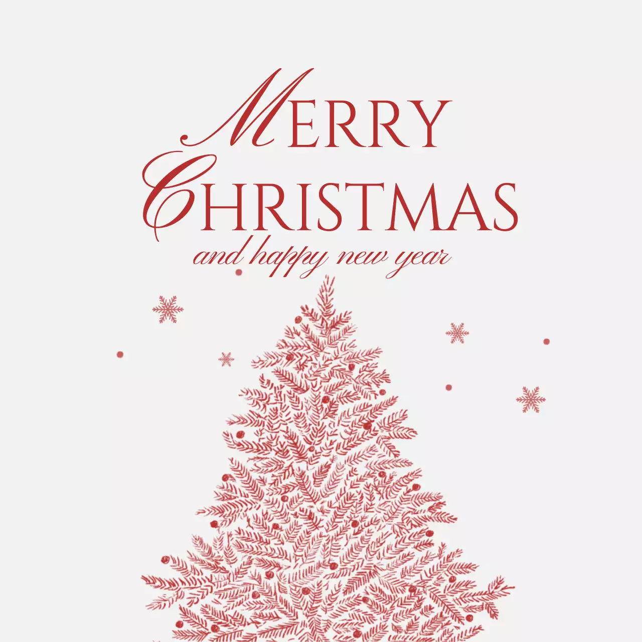 베이지 클래식 크리스마스 엽서