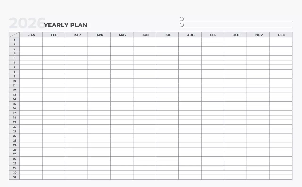 하늘색 심플 도시 달력