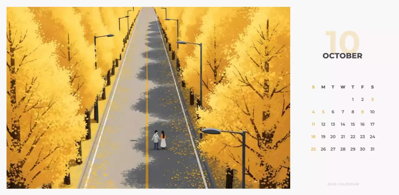 하늘색 심플 달력 캘린더