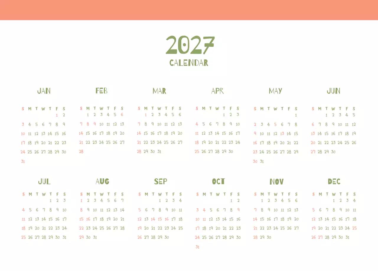 연두 미니멀 요가 캘린더