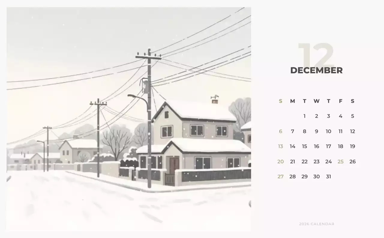 하늘색 심플 도시 달력