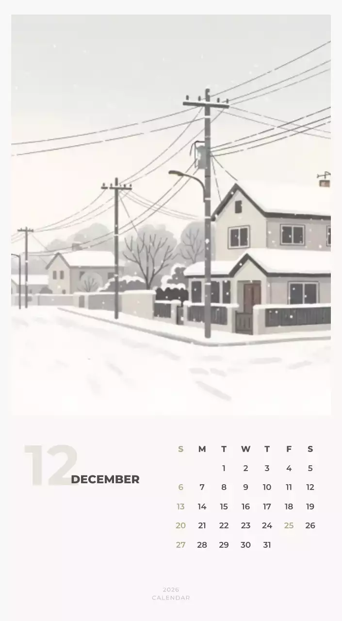 하늘색 심플 캘린더 달력