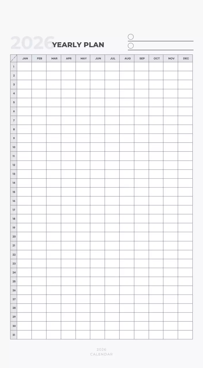 하늘색 심플 캘린더 달력