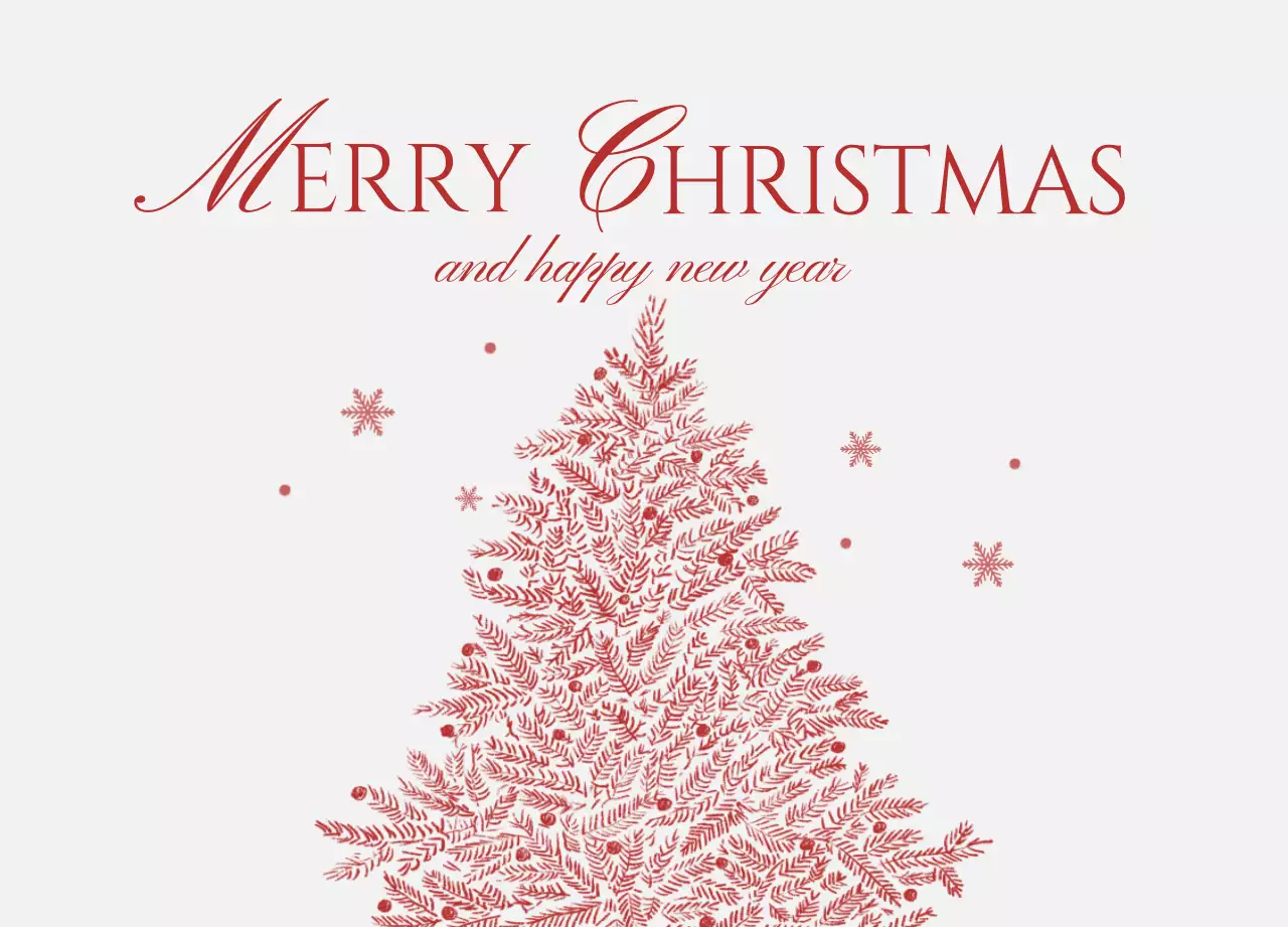 베이지 클래식 크리스마스 엽서