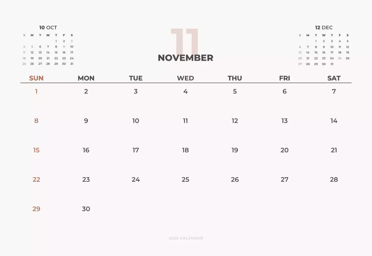 하늘색 심플 도시 캘린더