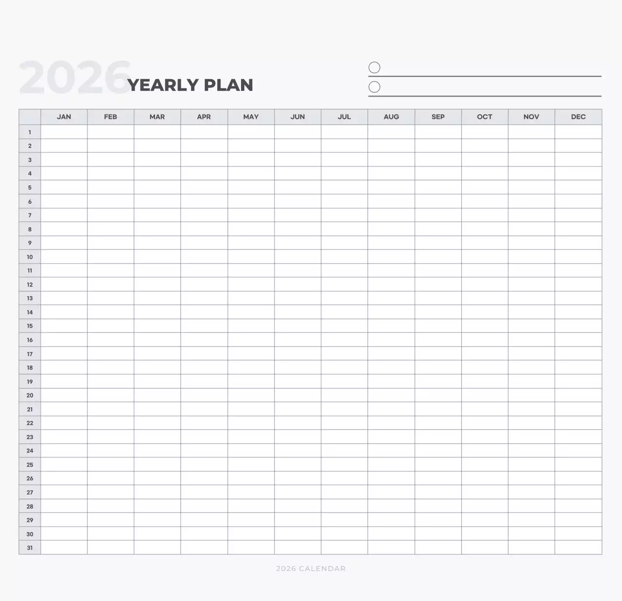 하늘색 심플 달력 캘린더