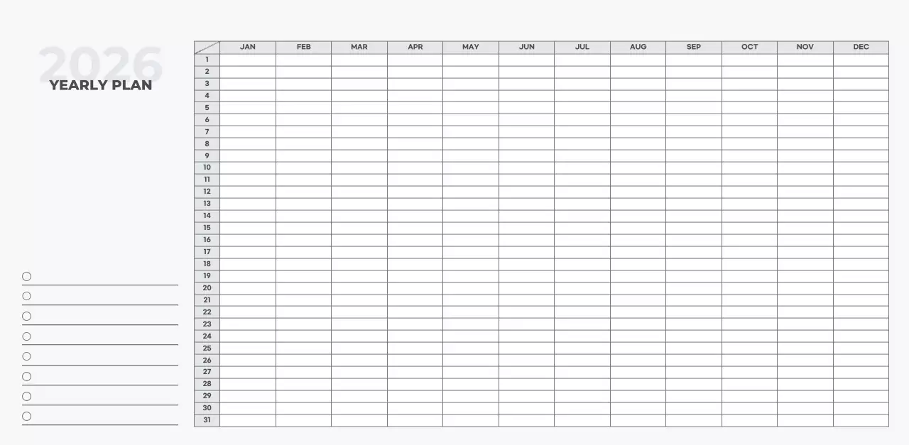 하늘색 심플 달력 캘린더