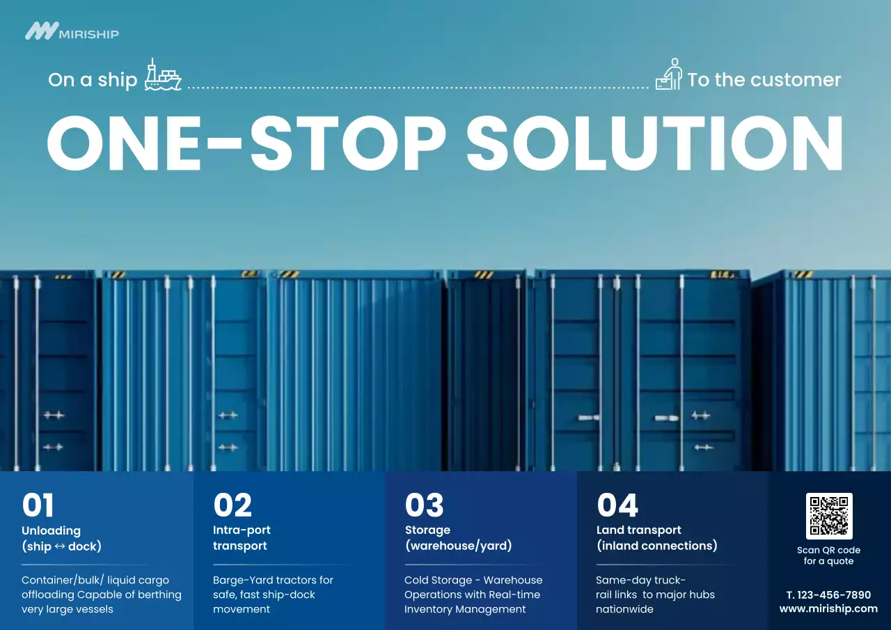 Blue Modern Logistics Advertisement