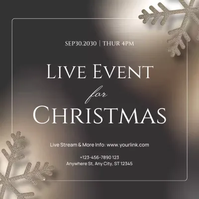 Grey Elegant Christmas Announcement Instagram Post