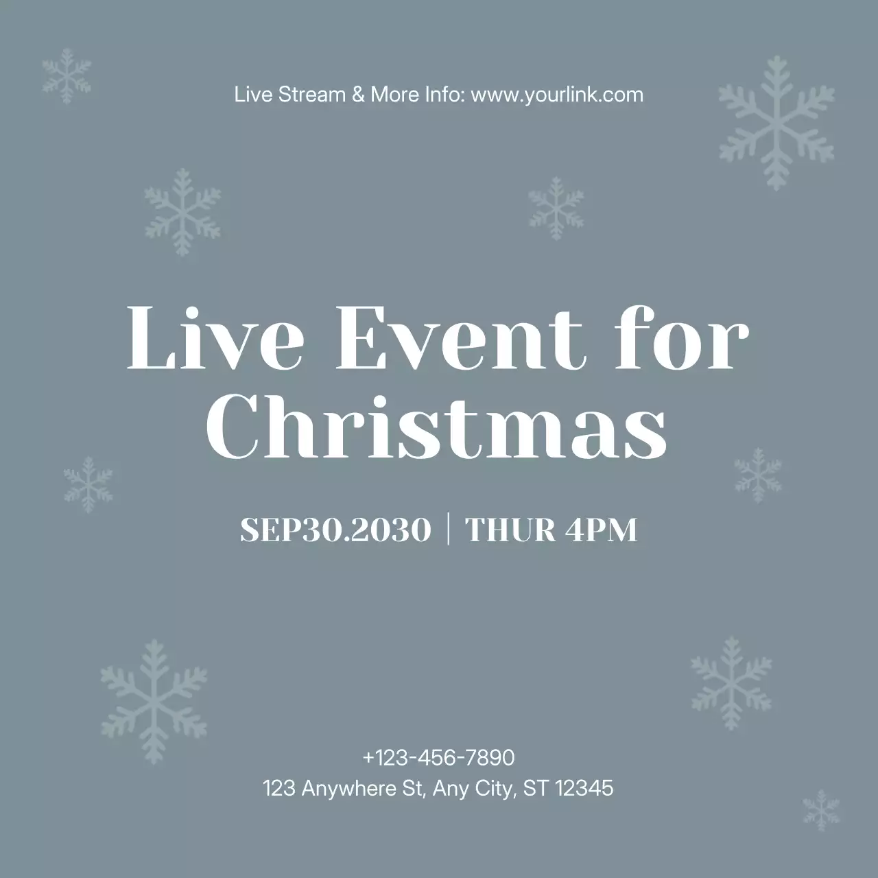 Grey Elegant Business Event Instagram Post