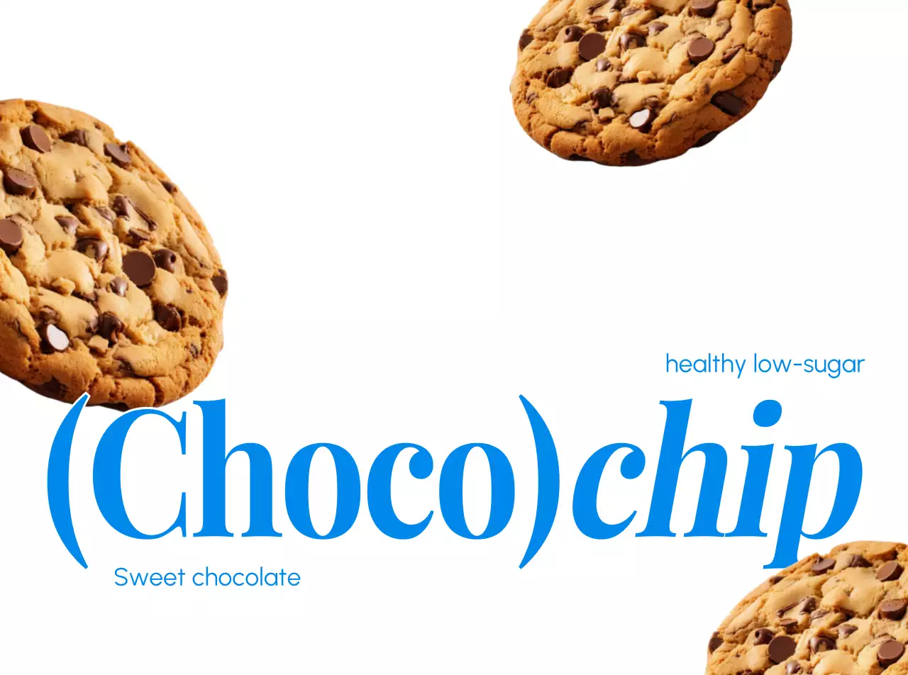 青 シンプル クッキー カフェ ロゴ 包装