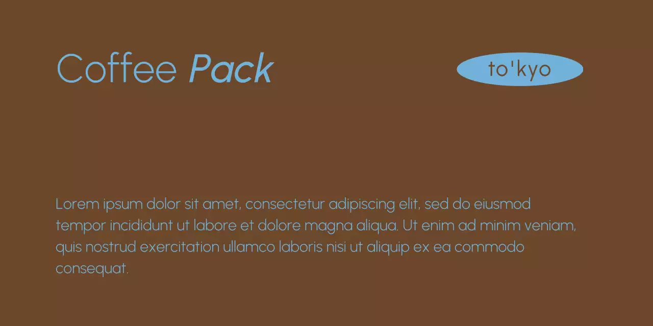 ブラウン 青 モダン カフェ ロゴ 包装