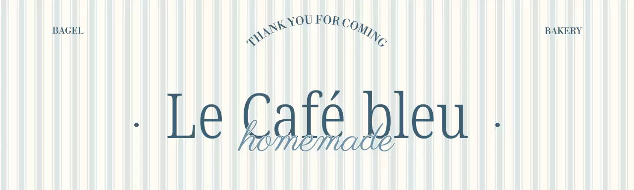 青 シンプル ベーカリー カフェ ロゴ 包装