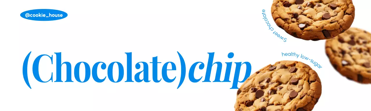 青 シンプル クッキー カフェ ロゴ 包装