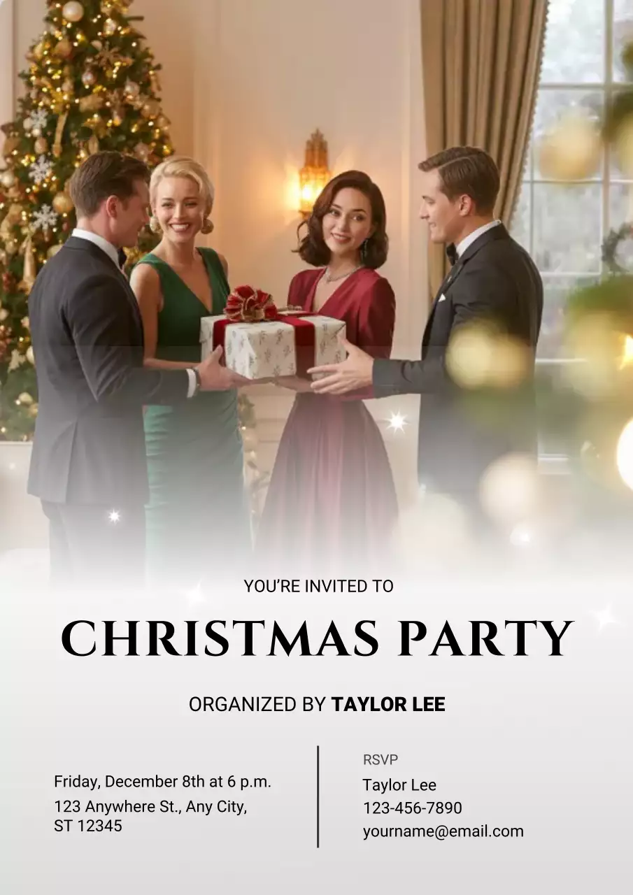 Gold Elegant Cocktail Invitation Poster