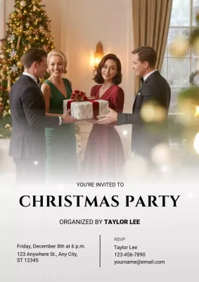 Gold Elegant Cocktail Invitation Poster