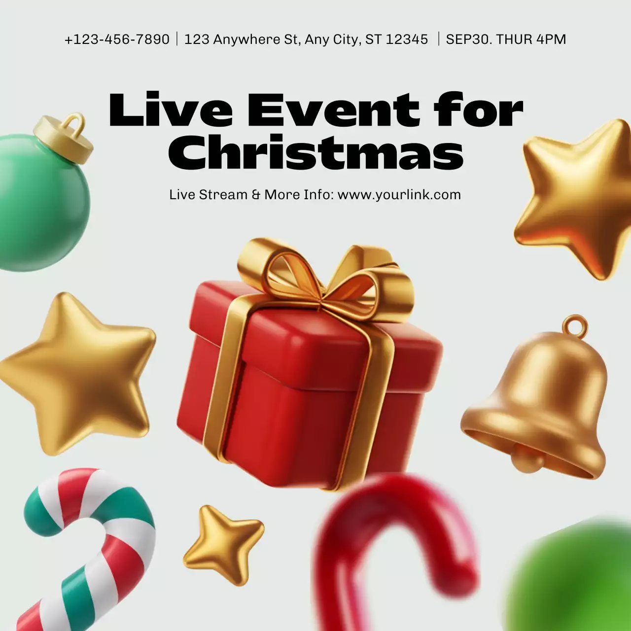 Red Festive Business Announcement Instagram Post