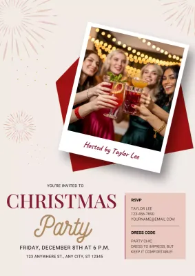 Wine Elegant Cocktail Invitation Poster