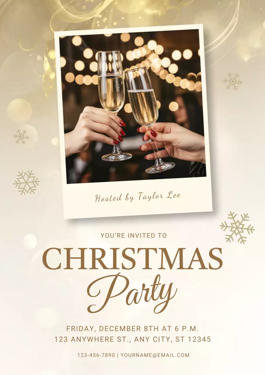 Gold Elegant Cocktail Party Invitation Poster