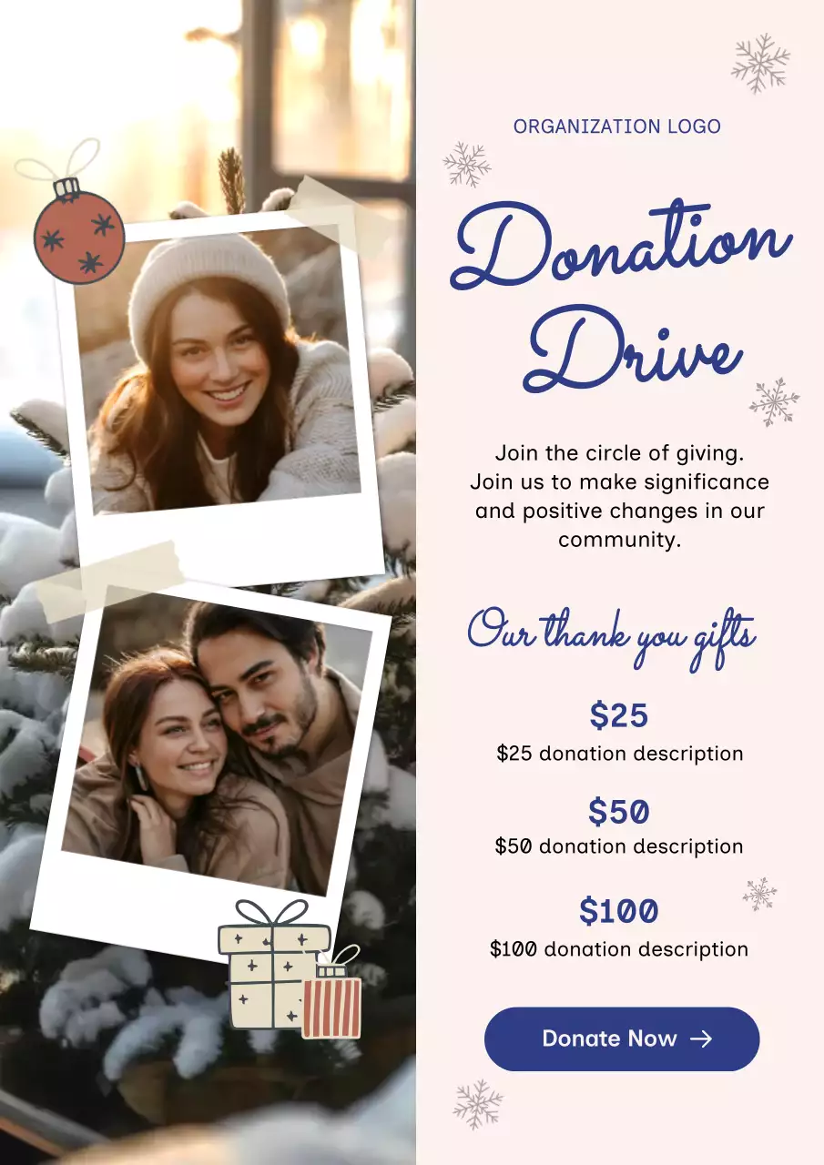 Modern Donation Web Poster