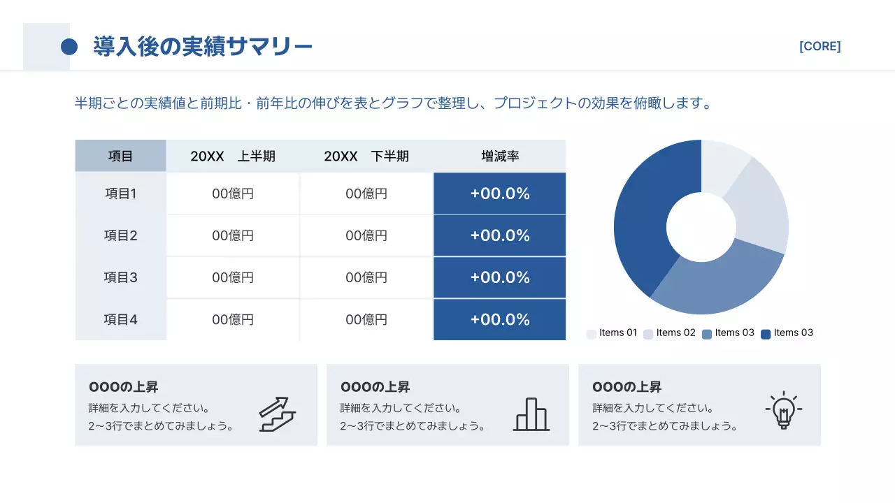 青 シンプル ビジネス 提案書