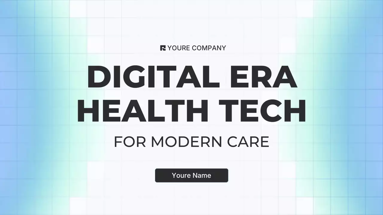 Blue Modern Health Tech Presentation