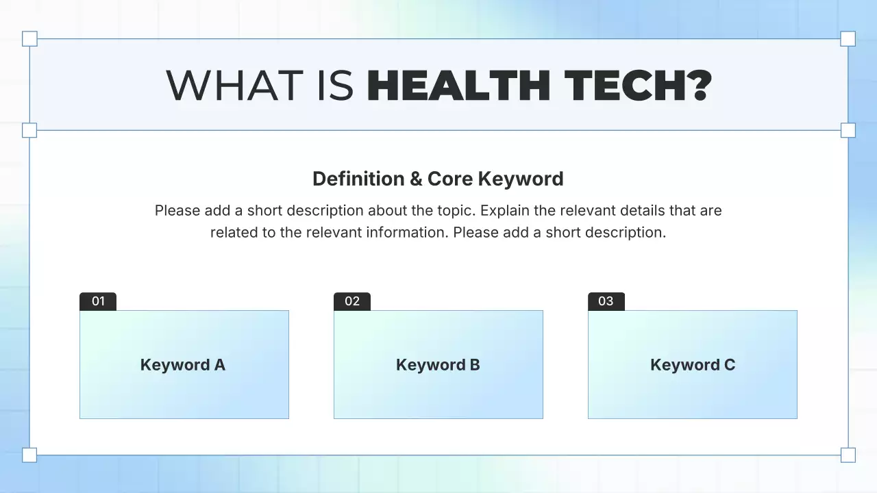Blue Modern Health Tech Presentation