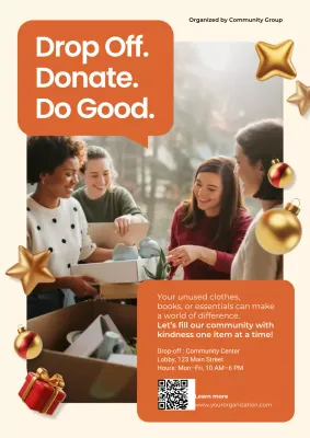 Gold Modern Community Promotion Poster