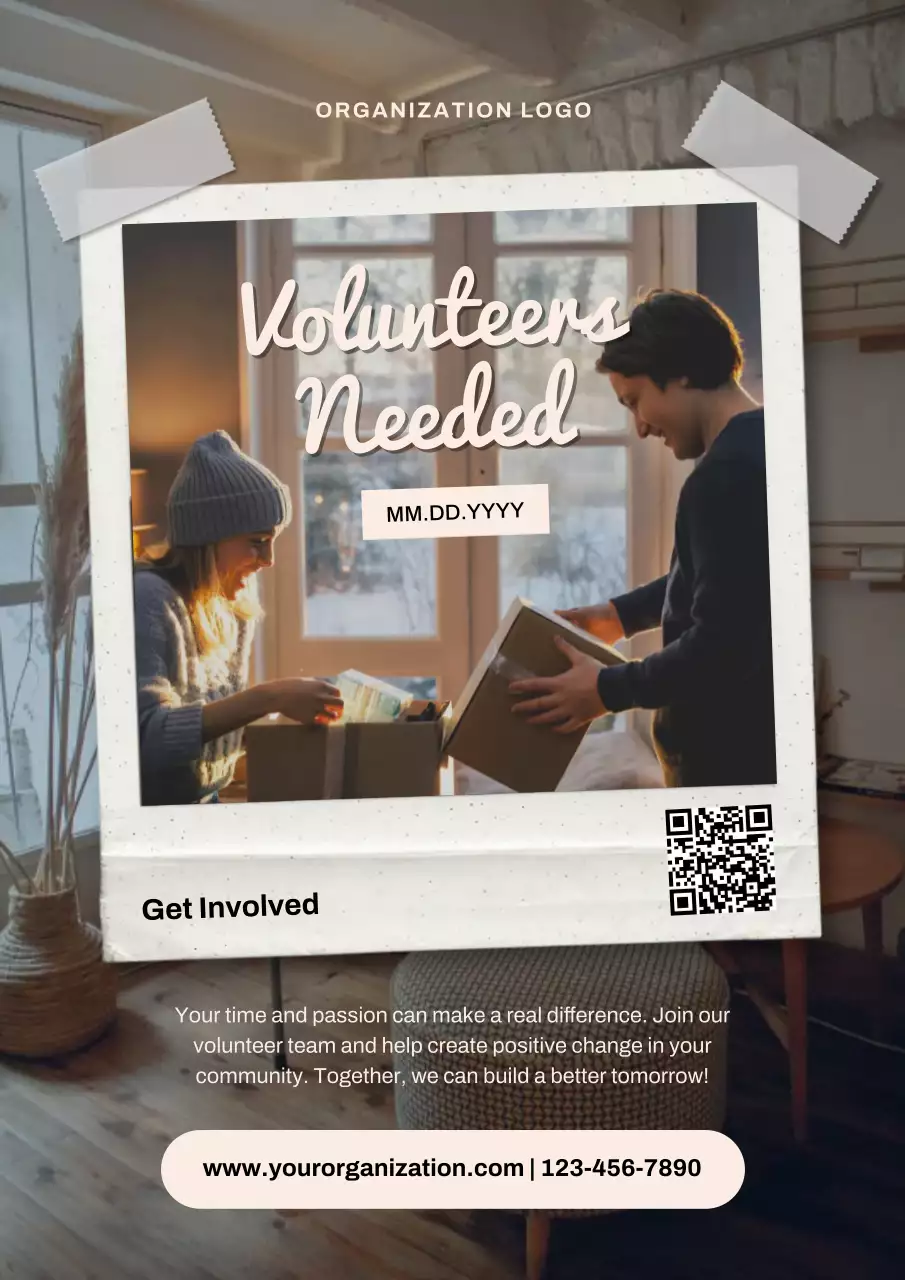 Modern Volunteer Announcement Poster