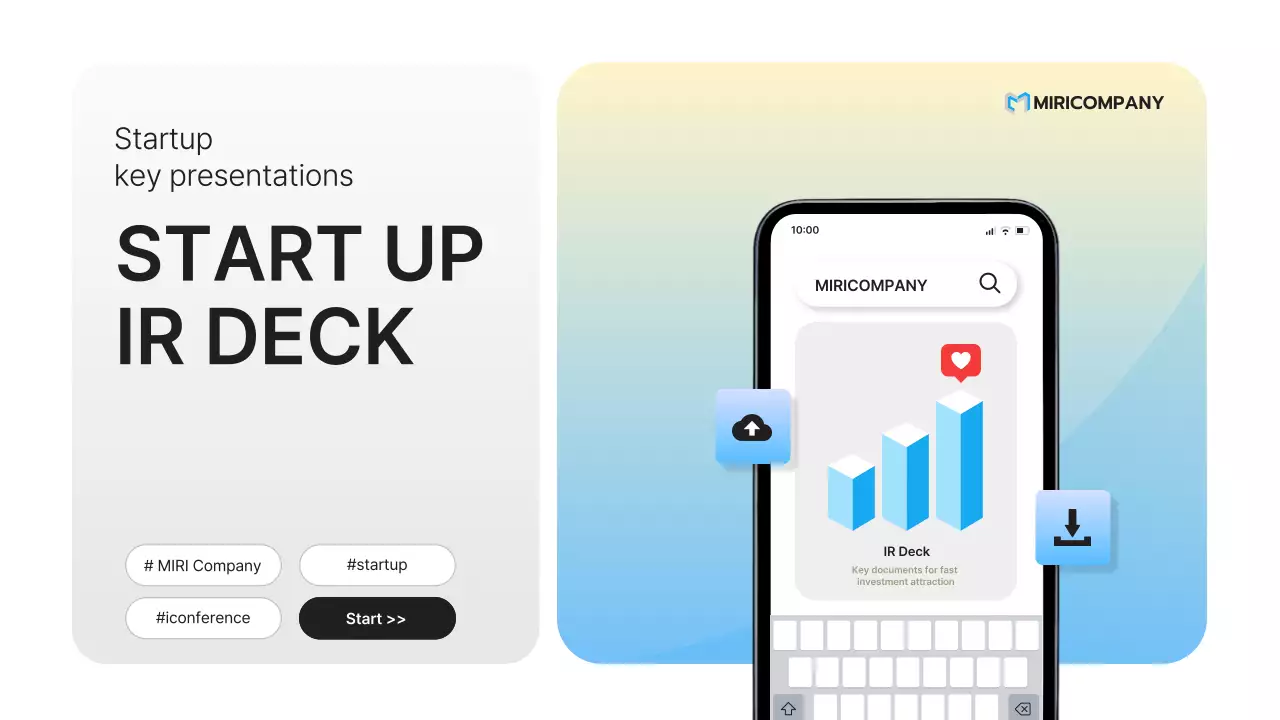 presentasi startup modern biru