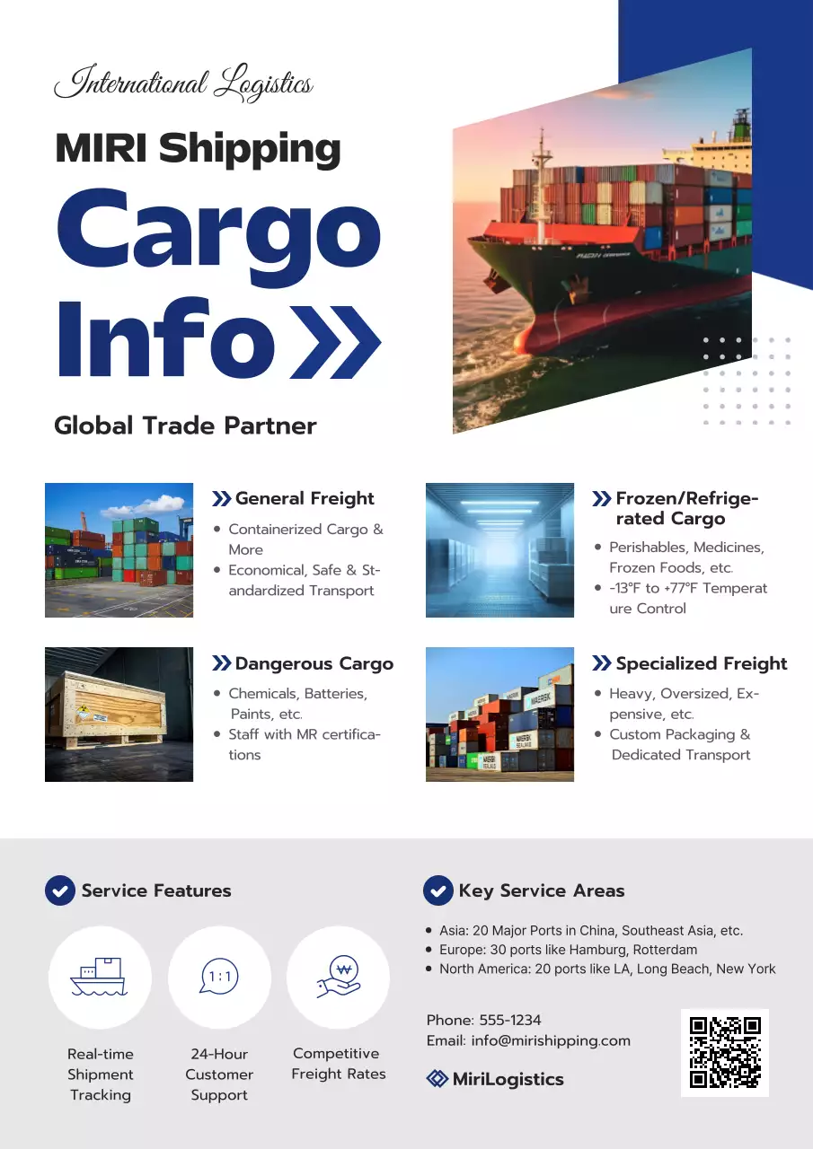 blue modern logistics advertisement