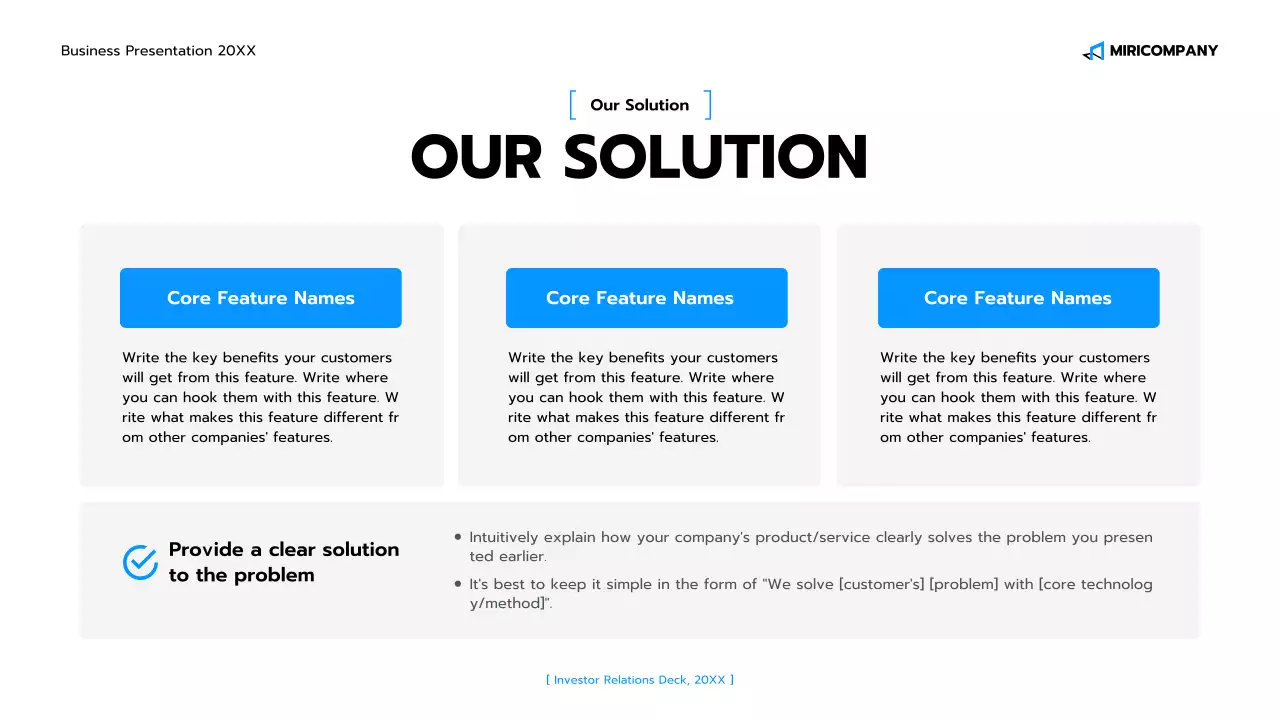 presentasi bisnis modern biru