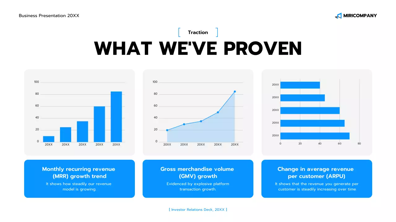 presentasi bisnis modern biru