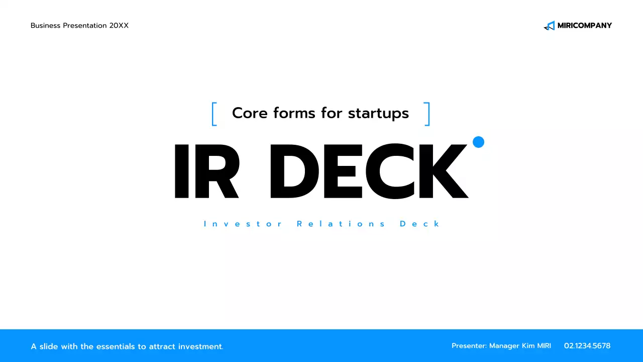 presentasi bisnis modern biru