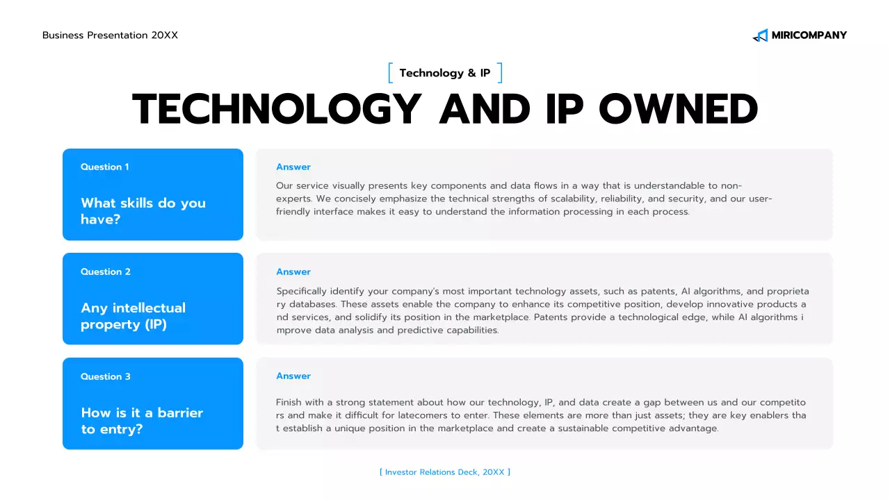 presentasi bisnis modern biru