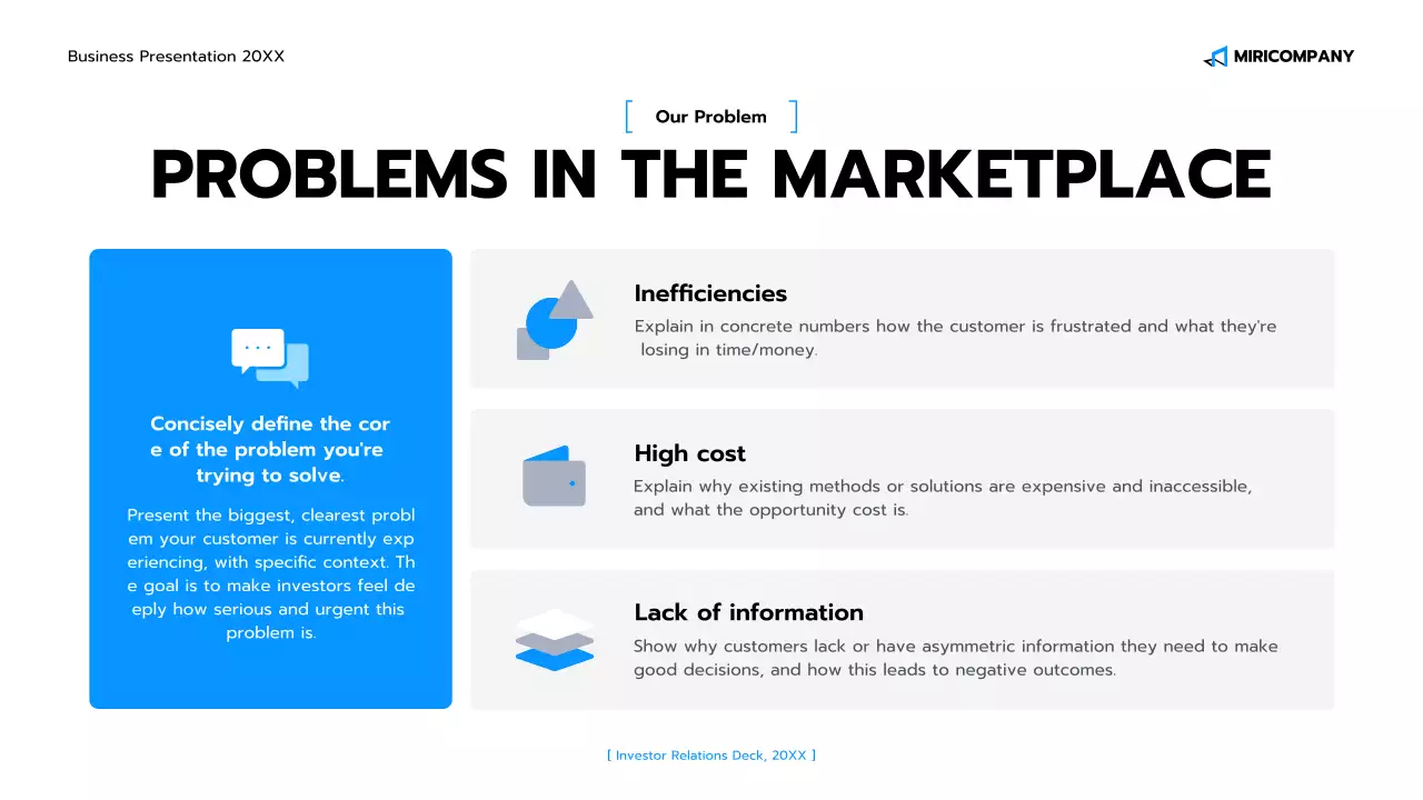 presentasi bisnis modern biru