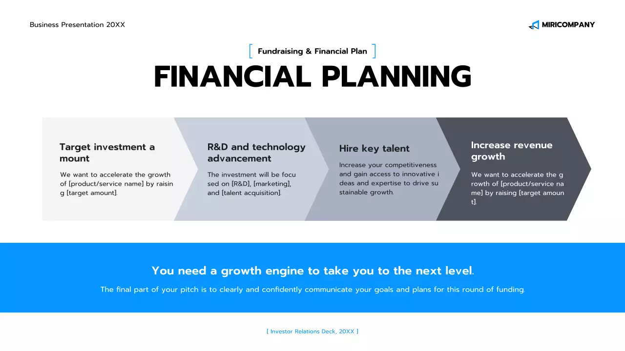 presentasi bisnis modern biru