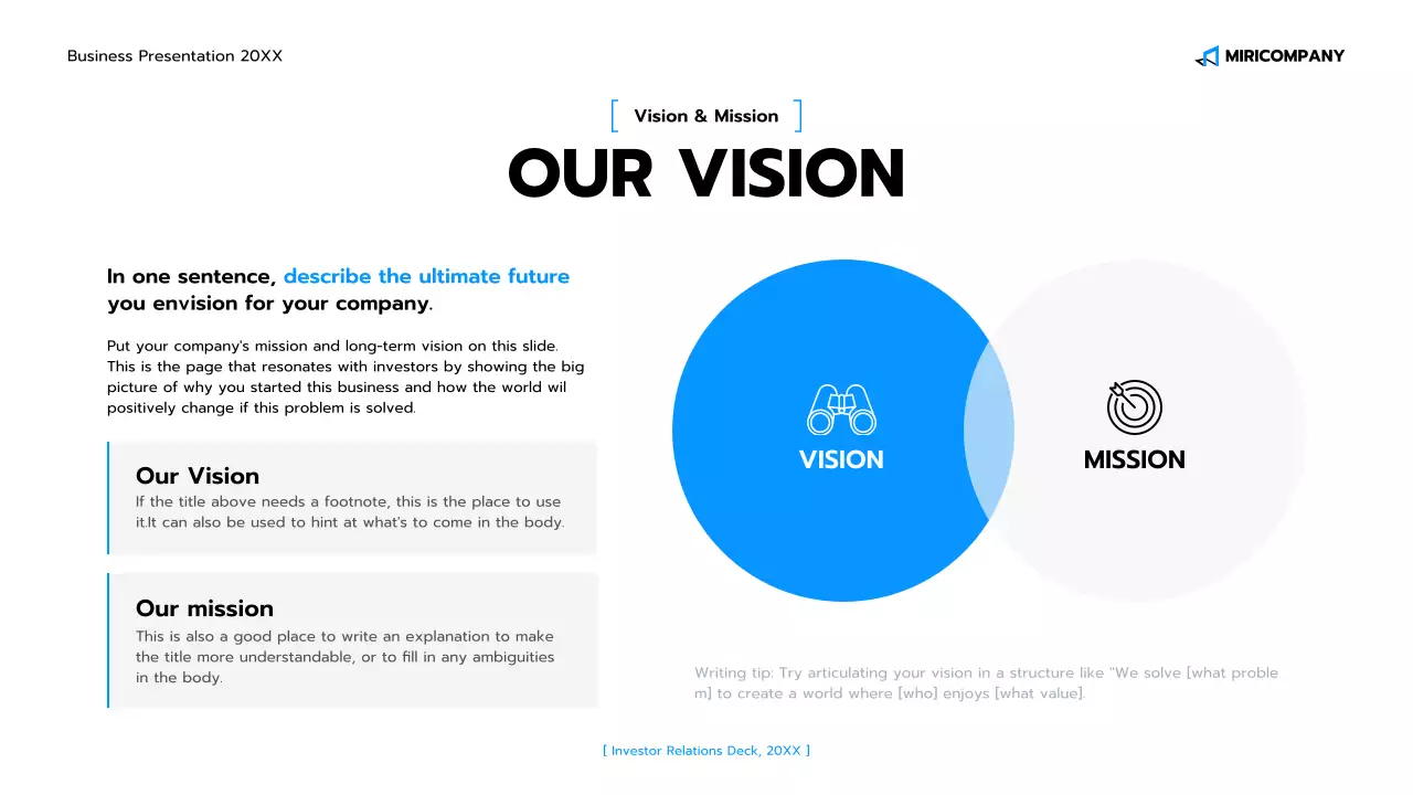 presentasi bisnis modern biru