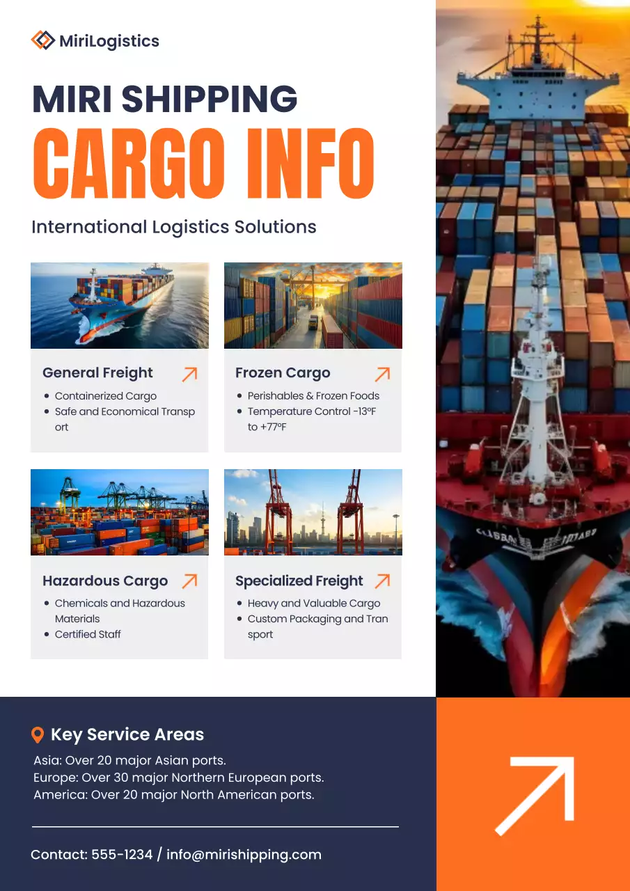 orange modern logistics advertisement