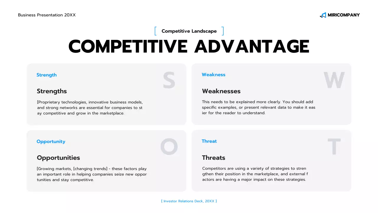 presentasi bisnis modern biru