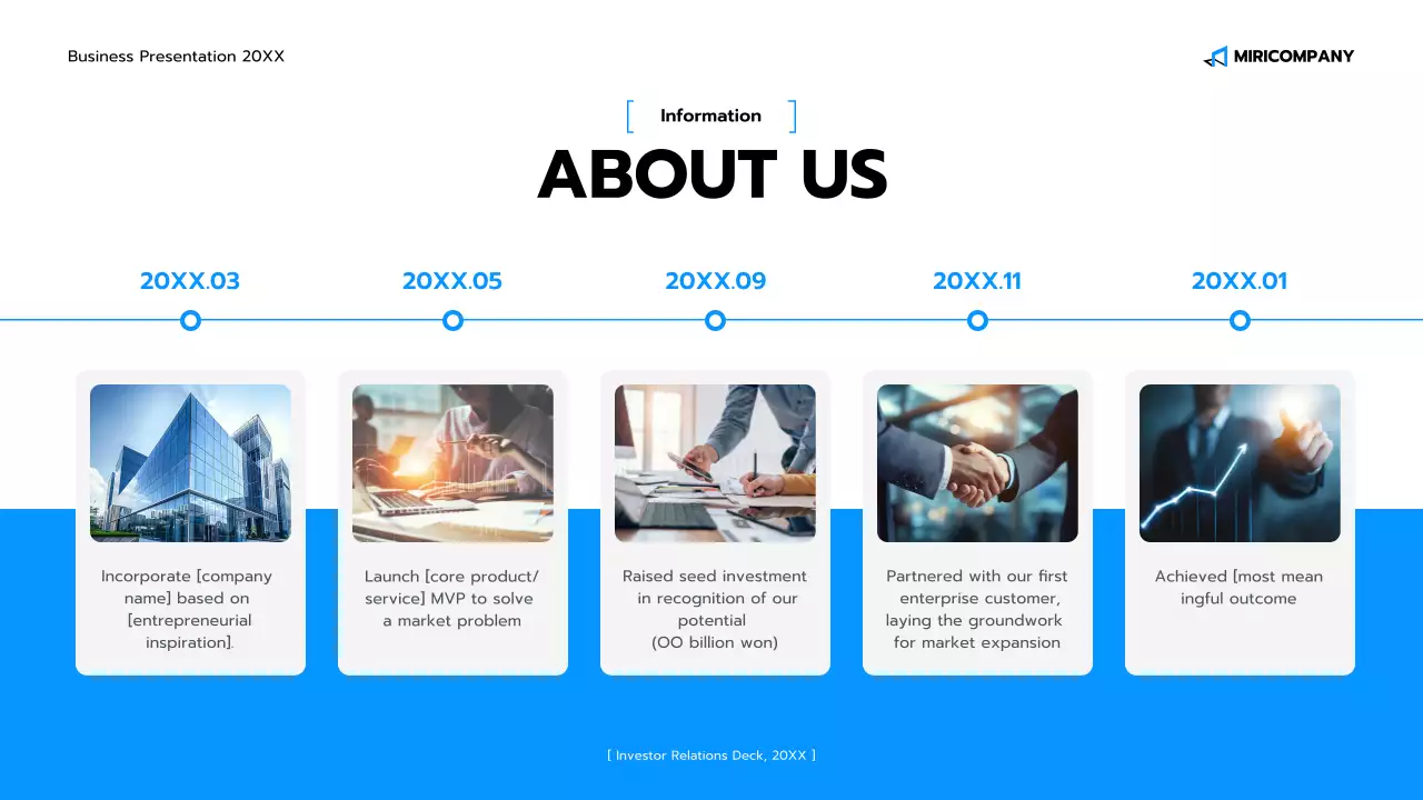 presentasi bisnis modern biru