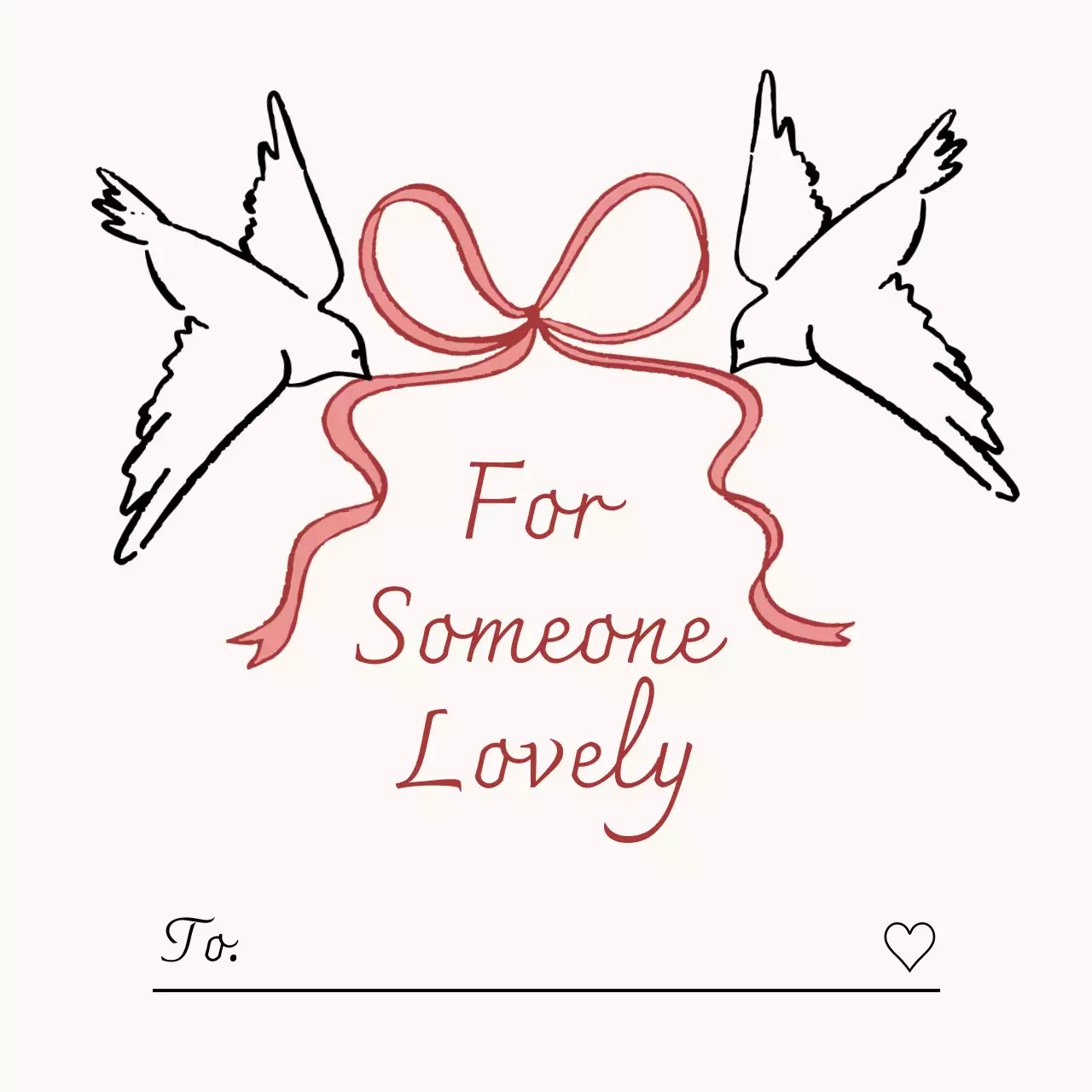 赤 かわいい ギフト ラベル